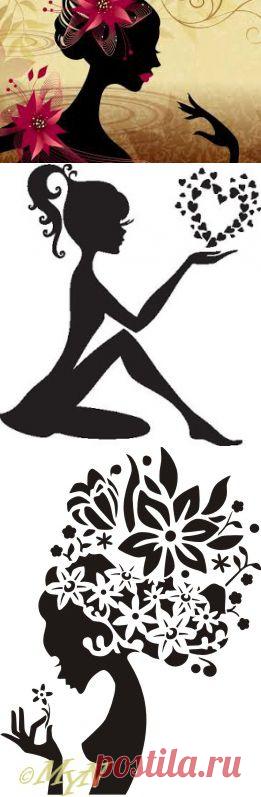 Трафареты, шаблоны, картинки девушек и фей | Подружки