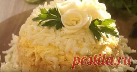 Салат Неженка. Вкусный салат к праздничному столу рецепт с фотографиями