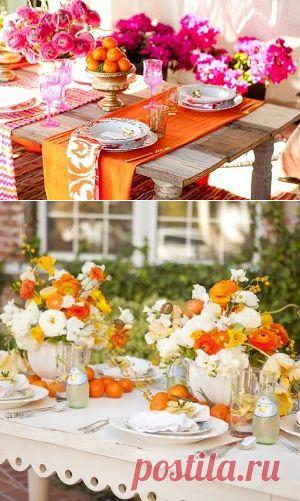 Мандариновая сервировка