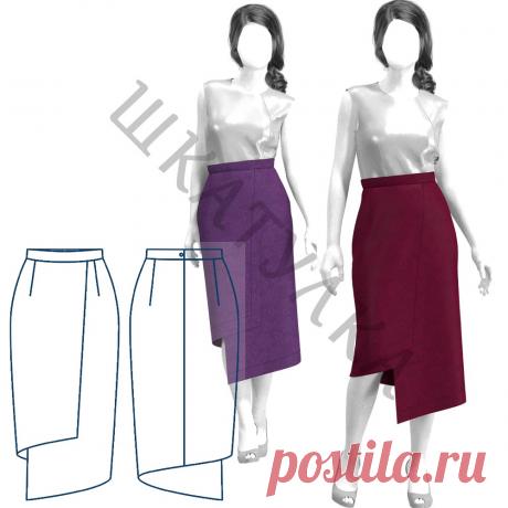 Выкройка асимметричной юбки WS131219 | Шкатулка