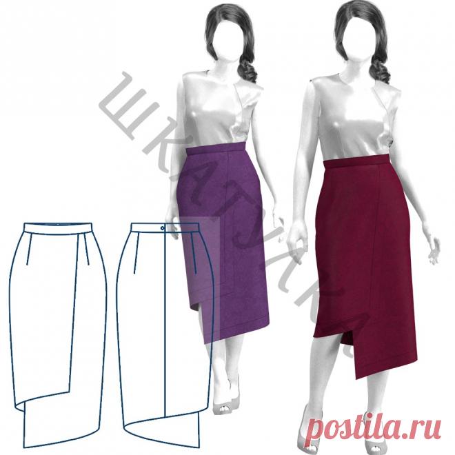 Выкройка асимметричной юбки WS131219 | Шкатулка