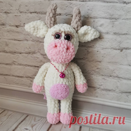 PDF Бычок Гаврюша крючком. FREE crochet pattern; Аmigurumi animal patterns. Амигуруми схемы и описания на русском. Вязаные игрушки и поделки своими руками #amimore - корова, коровка, телёнок, плюшевый бык, бычок из плюшевой пряжи.