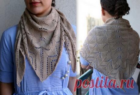 Бактус спицами для начинающих (с описанием) Бактус спицами простым и ажурным узором. Шали, платки, косынки со схемами и подробно. Вязание бактуса для начинающих.