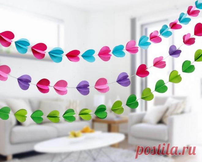 Несколько идей использования яркой бумаги для украшения комнаты - Журнал 