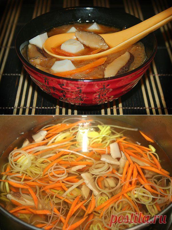 Мисо суп с шиитаки