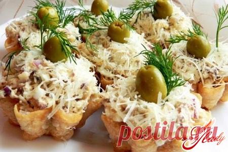 Салаты в тарталетках для праздничного стола - Простые рецепты Овкусе.ру