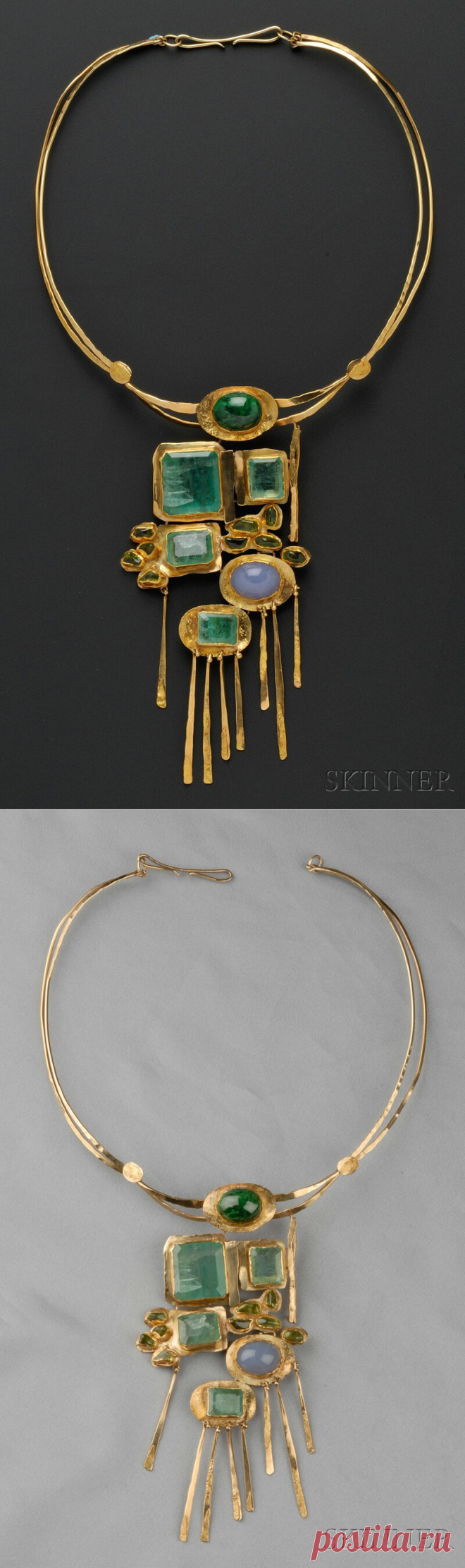 24kt and 18kt Gold Gem-set Necklace, Miye Matsukata, Janiye | Sale Number 2610B, Lot Number 263 | Skinner Auctioneers