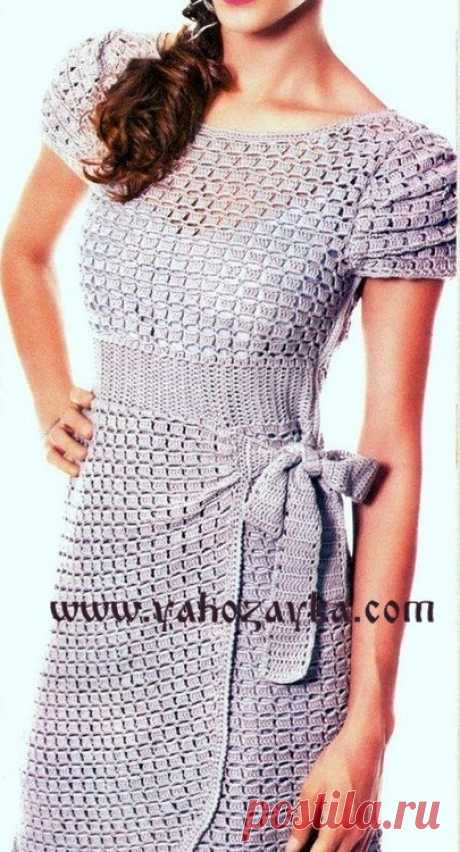 Ажурное платье крючком. Платье красивым узором для женщин