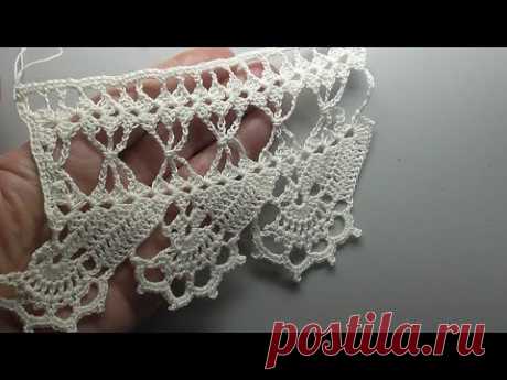 Crochet border Free pattern  Simple and Beautiful Красивая кайма крючком