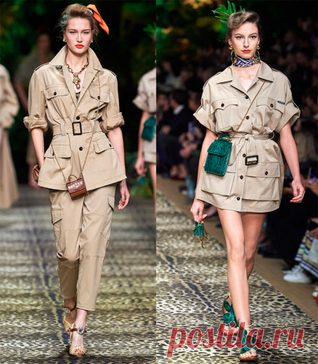 Стиль сафари весна-лето 2020 от Dolce & Gabbana