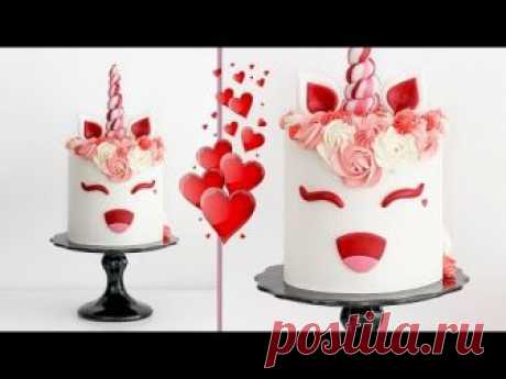 Torta Piñata de Unicornio de San Valentín ☆ Tan Dulce