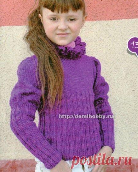Вязание кофточки для девочки 9-10 лет