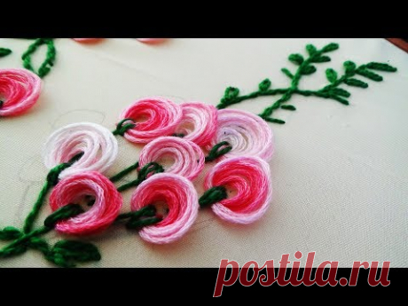 Hand Embroidery: Boatneck Embroidery For Blouses/Churidar