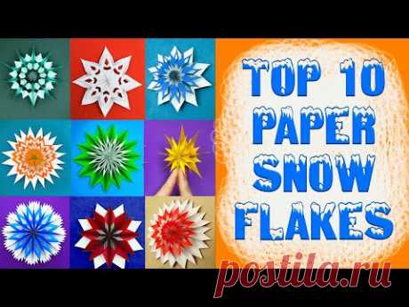 10 IDEAS FOR THE DESIGN OF PAPER SNOWFLAKES ❄🎄
