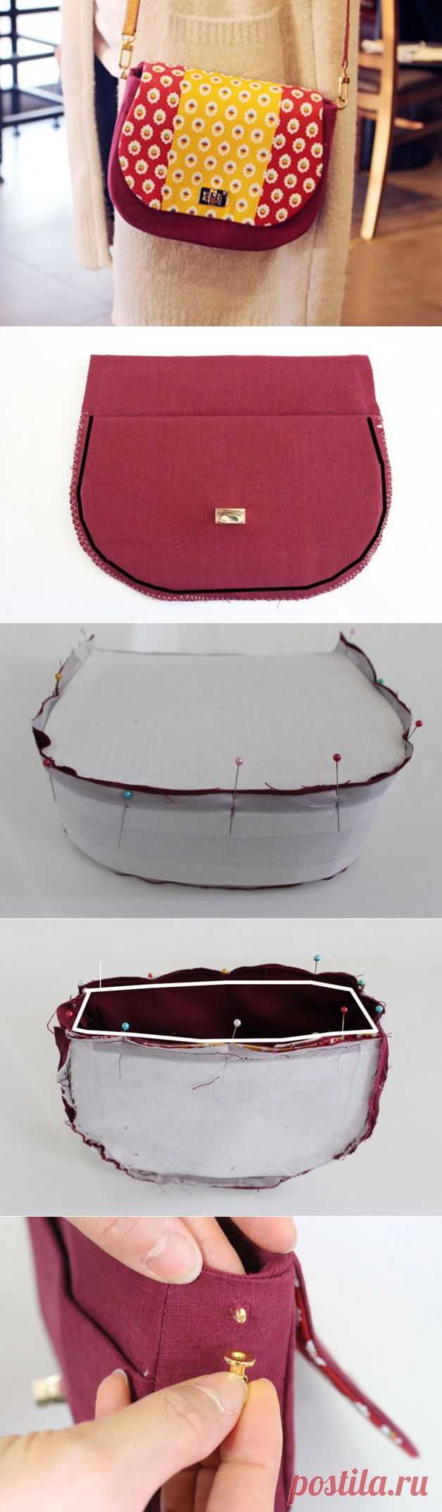 Bag with Strap Tutorial. Сумочка с ремешком ~ HandMadiya.com