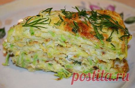 Закусочный кабачковый тортик