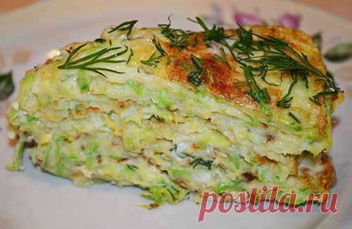Закусочный кабачковый тортик