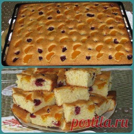 пирог на минералке.