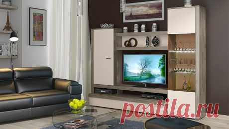 Гостиная «Эйва» (Фон Бежевый, Дуб Верцаска) купить в интернет-магазине «ТриЯ»