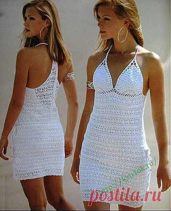 Вязание крючком платья со схемами и описаниями. Женские и детские вязаные платья крючком. - страница 7