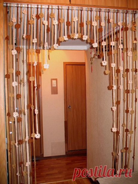 Занавеска на дверь в кухню своими руками