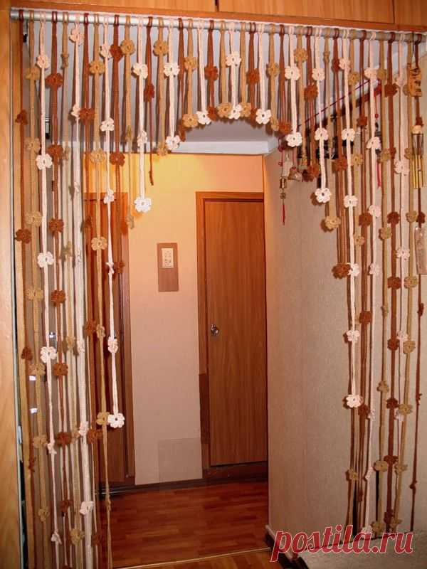 Занавеска на дверь в кухню своими руками