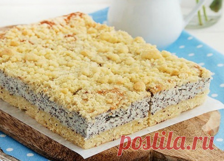 Нереально вкусный песочный пирог с творогом и маком Начинка супер!