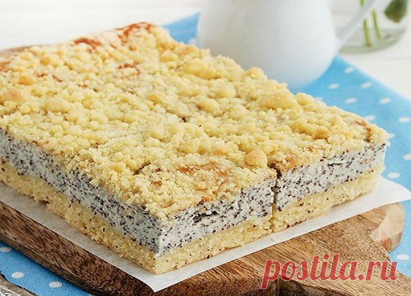 Нереально вкусный песочный пирог с творогом и маком Начинка супер!