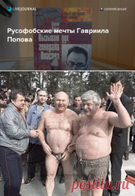 Русофобские мечты Гавриила Попова - Colonel Cassad