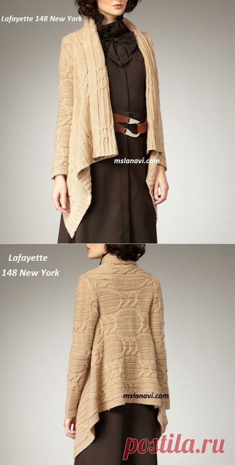 Вязаный жакет от Lafayette | Вяжем с Лана Ви