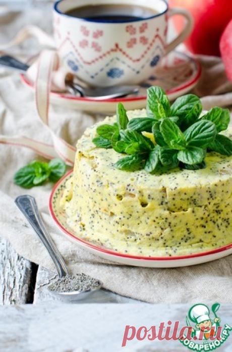 Творожная запеканка с маком и яблоками - кулинарный рецепт
