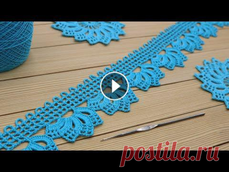 Ажурное ЛЕНТОЧНОЕ КРУЖЕВО вязание крючком КАЙМА мастер-класс для начинающих Crochet Lace Ribbon @Уроки ВЯЗАНИЯ Литке Татьяны @Уроки ВЯЗАНИЯ для начинающих ЛЕНТОЧНОЕ КРУЖЕВО мастер-классы: Пряжа турецкого производства фирмы: YARNART VIOLET / ВИОЛЕ...