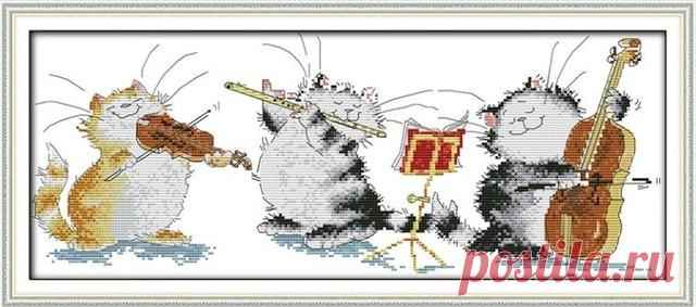 Кошки скрыть в чашках узоры считает Печать на холсте 11CT 14CT Набор для вышивки крестом Набор для рукоделия картина для вышивки концерта|Упаковка| | АлиЭкспресс