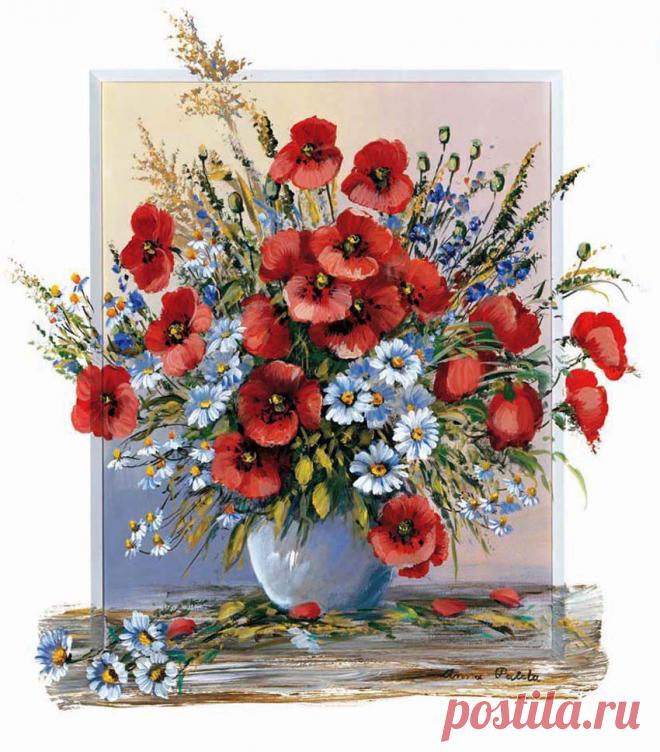 Букет из полевых цветов. Художница Anna Paleta..