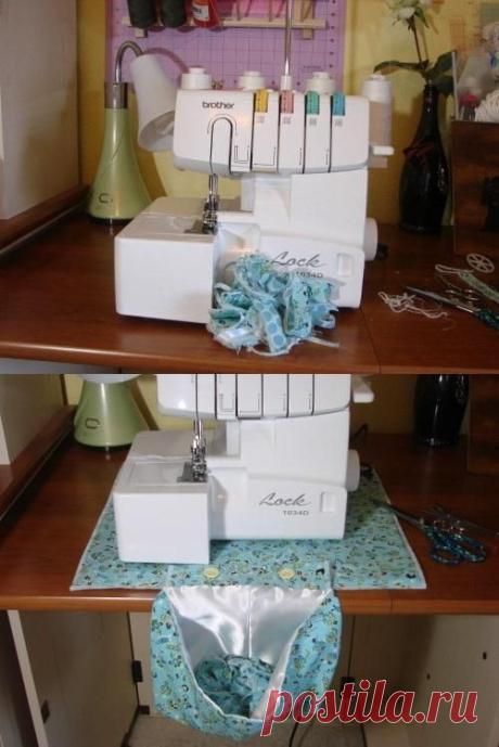 Sewing Ideas | Project on Craftsy: Serger Thread Catcher ... | Sewing machine covers
