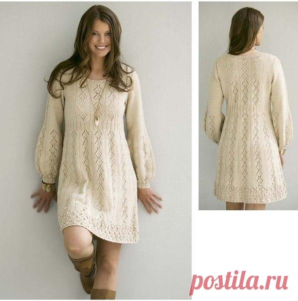 Платье ажурным узором.