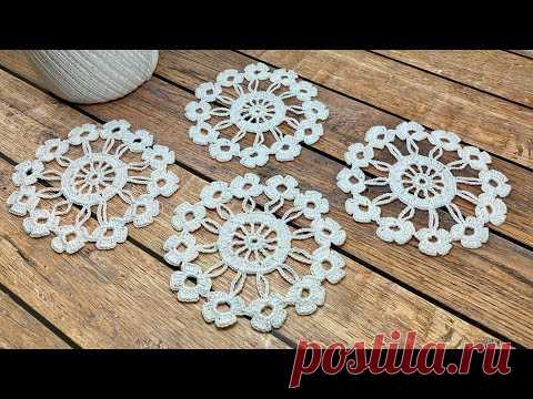 Ажурные мотивы крючком. Уроки ВЯЗАНИЯ Литке Татьяны