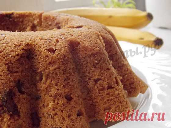 Вкусный банановый кекс с шоколадом и изюмом | Рецепты Юльетты