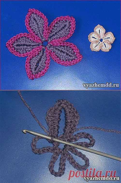 Научиться вязать крючком цветок | Милые мелочи