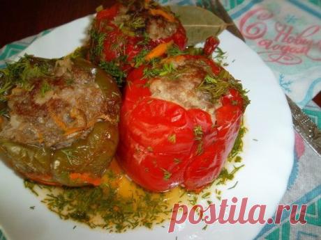 Перцы, фаршированные мясом и рисом - рецепт с фото - как приготовить - ингредиенты, состав, время приготовления - Леди Mail.Ru