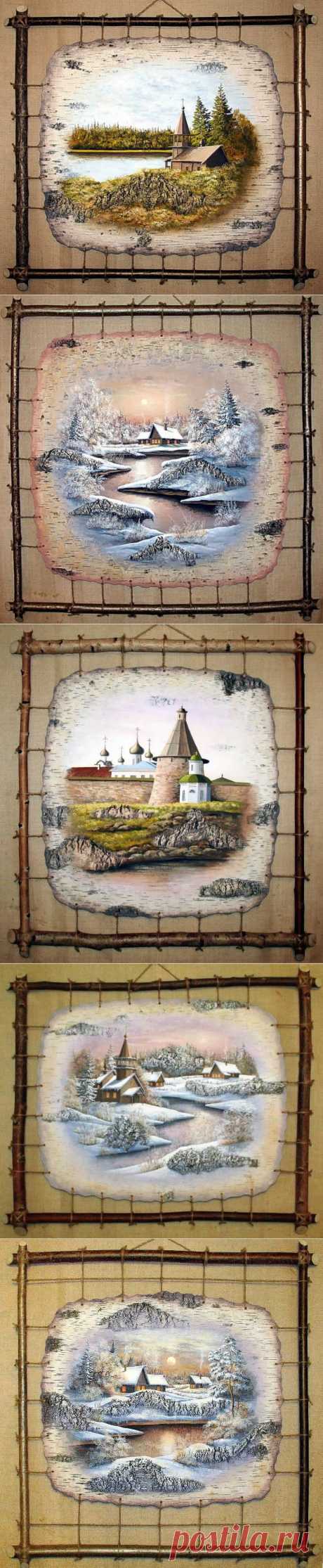 КАРТИНЫ НА БЕРЕСТЕ.