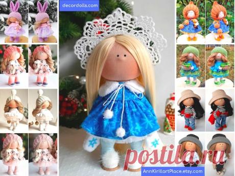 Snow Maiden Doll Handmade Christmas Decor Girl Doll Winter | Etsy Hello, dear visitors!  This is handmade soft doll created by Master Yana (Cheboksari, Russia). Doll is made by Order. Order processing time is 5-12 days.  All dolls on the photo are made by master Yana. You can find them in our shop using masters name: