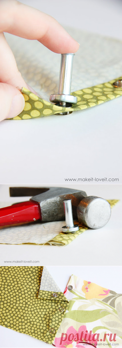 Sewing Tips: How to Attatch Snap Style Buttons to Fabric