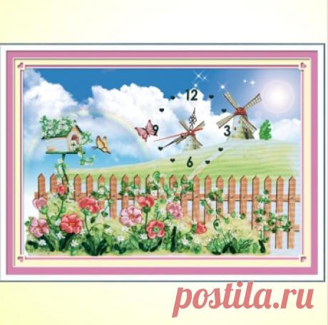 вАлмазе RU - арт.13860 Вышивка лентами "Тропинка в сад" [размер 48*68 см.] - 1500 руб. - под заказ