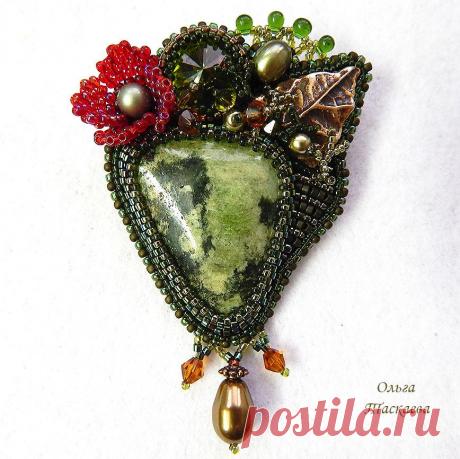 Брошь &quot;Тропы&quot; | biser.info - всё о бисере и бисерном творчестве