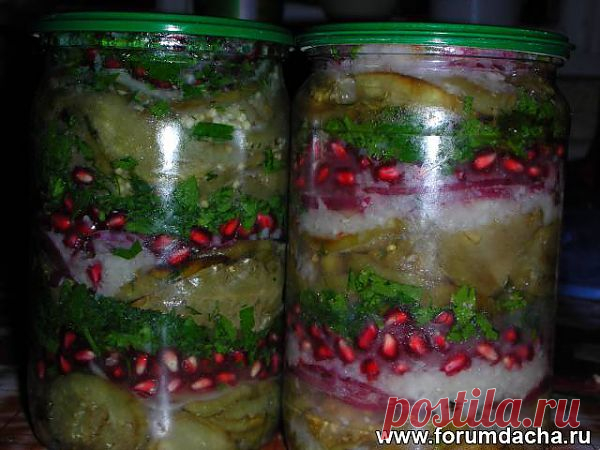 БАКЛАЖАНЫ С ГРАНАТОМ НА ЗИМУ.