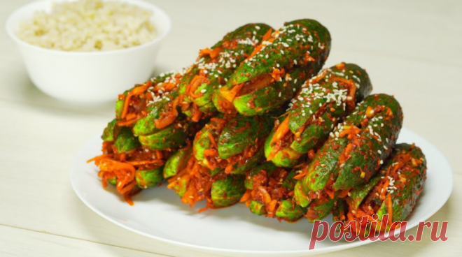 Хрустящие и сочные огурчики по-корейски: 10 минут и вкусная закуска на вашем столе