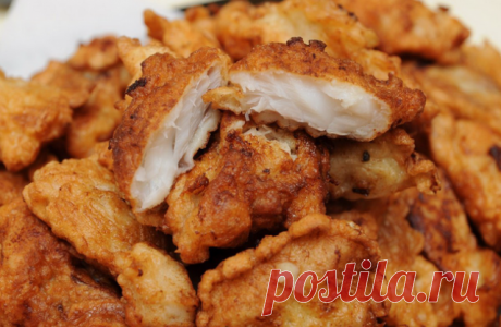 Рыба, жареная в "Баварском" кляре