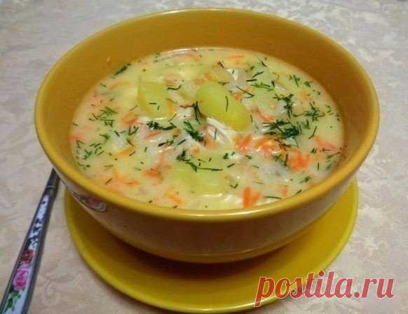 ​Сырный суп с куриным филе