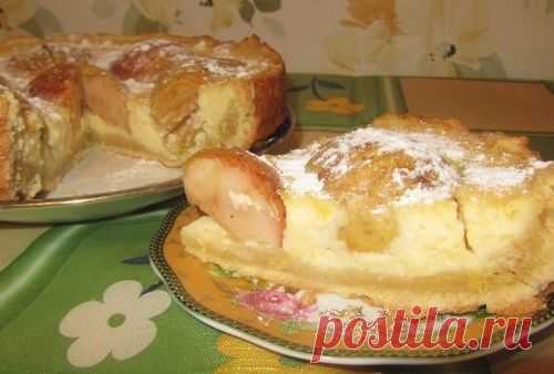 Яблочный тарт с лимонной заливкой